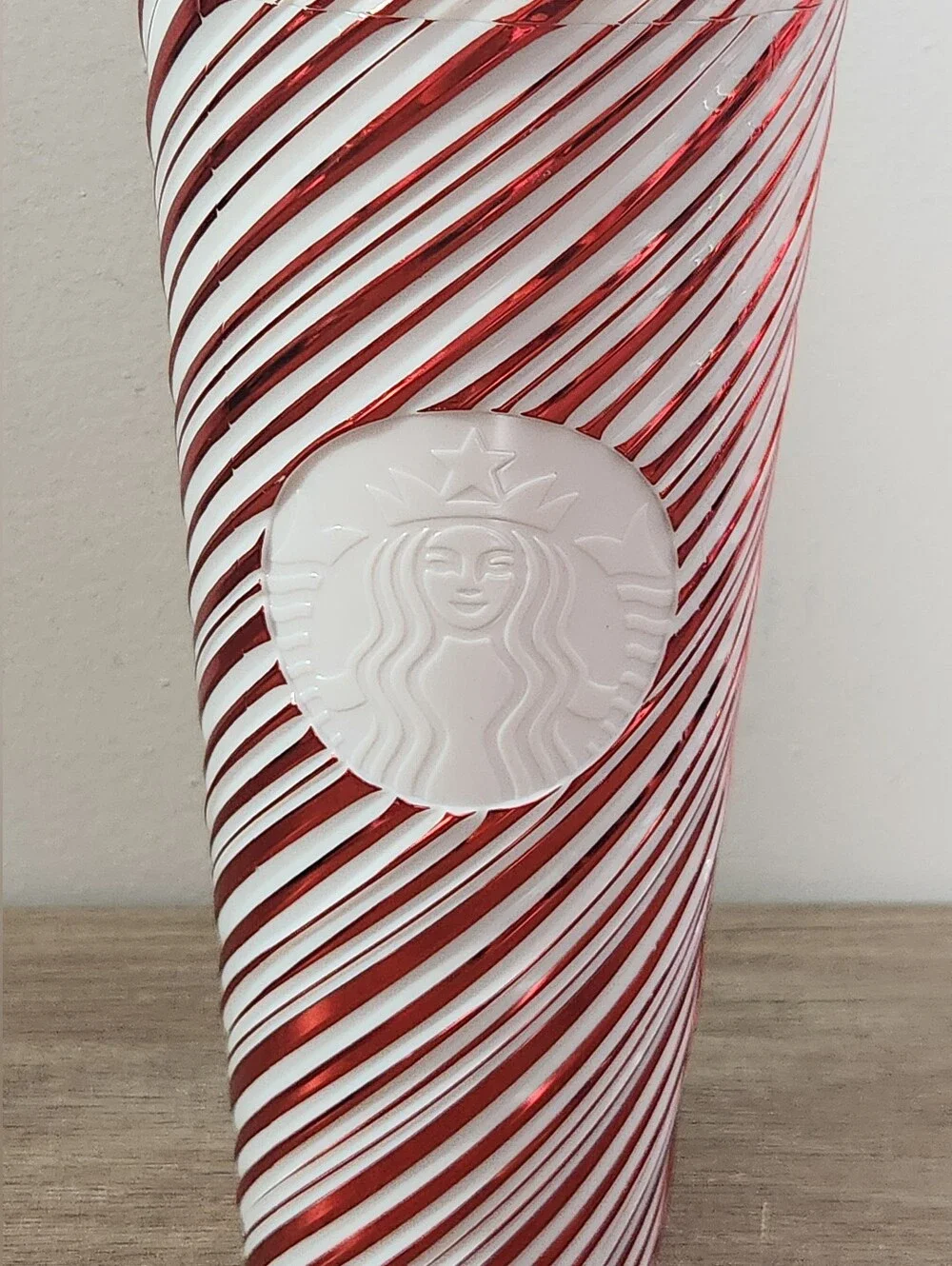 Disney Parks Peppermint Swirl 24 oz. Starbucks Travel Tumbler with Straw
